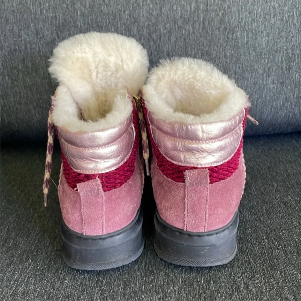 Naturino Italian ankle boots booties US 2 big girls winter warm walking support